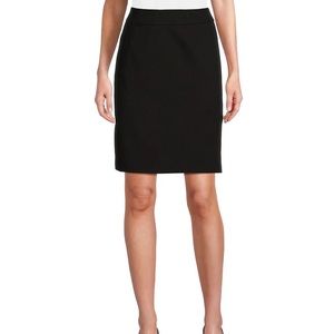 Black Calvin Klein High Waisted Luxe Stretch Skirt 8 Petite